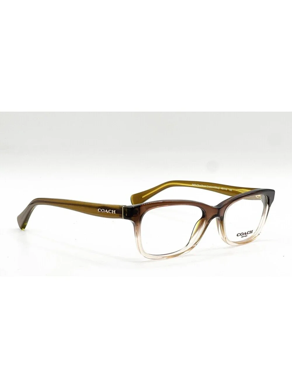 Coach HC 6089 5400 Transparent Olive Gradient Full Rim Eyeglass Frames 49-16-135